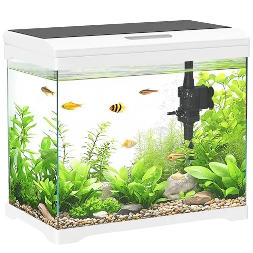 PawHut 17L Aquarium mit LED-Beleuchtung von PawHut
