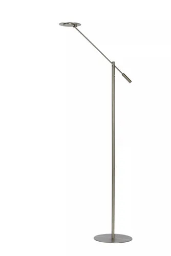 Licht-Erlebnisse Stehlampe LEKO, LED fest integriert, Warmweiß, LED Metall dimmbar 140 cm hoch Chrom 3000 K warmweißes Licht 640 lm