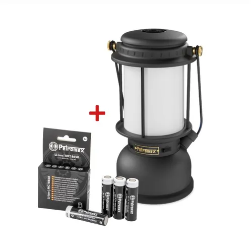 Petromax LM500 LED Laterne Schwarz mit Akku Set