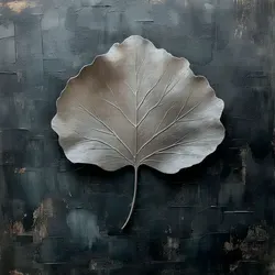 Produktbild EUROART Wandbild 30 x cm Shimmering Leaves V Metall Silber