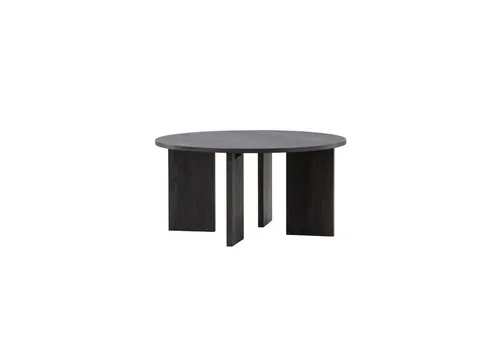 Vind Couchtisch Askerön Schwarz Ø80 cm - Eleganter Couchtisch aus schwarzem MDF mit großzügigem Durchmesser von 80 cm, ideal für Wohnzimmer und Loungebereich. Bringen Sie modernen Stil und Funktionalität in Ihr Zuhause.