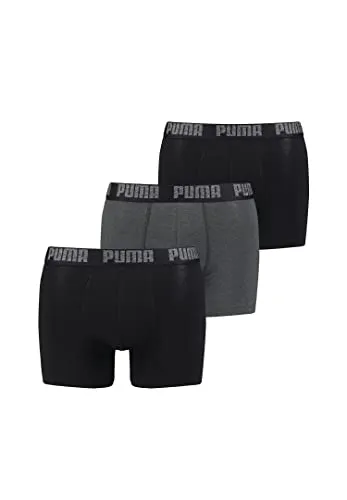 PUMA Herren Cat Boxer Shorts Everyday 3er Pack - Damenmode: Sportliche Boxershorts mit extra breitem Bund und schmaler Passform für optimalen Sitz. Aus atmungsaktivem Baumwoll-Elasthan-Mix für höchsten Tragekomfort.