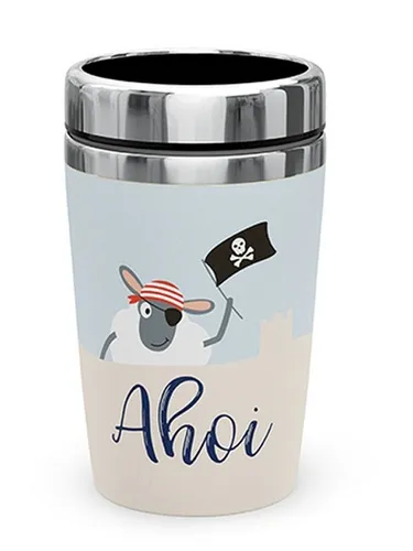 BECHER THERMOBECHER TO GO MARITIM SCHAF AHOI 240 ML NEU OVP