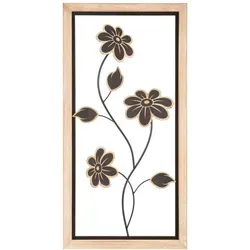 Xxxl Wanddeko aus Metall und Holzwerkstoff - Sonstige Wanddekoration, stilvolle Kombination aus Metall und Holzwerkstoff, ideal für ein modernes Wohnambiente, Maße: 30x60x2.5 cm.