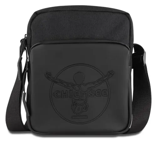CHIEMSEE Umhängetasche Crossbody Bag Black - Umhängetasche aus 100% recyceltem PET, mit verstellbarem Schulterriemen und geräumigem Hauptfach. Ideal für Alltag und Freizeit, stylish und umweltfreundlich.