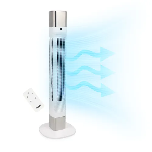 Princess Geräuscharmer Turmventilator - Modern & Smart - Turmventilator mit 3 Modi, 3 Geschwindigkeiten und 80° Oszillation für optimale Luftverteilung. Steuerbar per App und ideal für ruhigen Schlaf mit weniger als 15 dB.