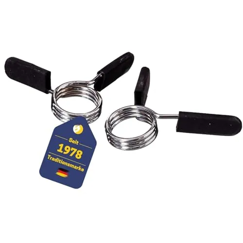 Best Sporting Federklemmen 30mm für Hanteln I 1 Paar Hantelverschlüsse 30mm mit Federklemme I 2 Federspanner I Federverschluss I Hantelklemmen I Sicherungen und Verschlüsse für dein Krafttraining (1 Paar)