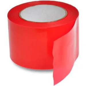 dm-folien Warnband 02980026, Absperrband, nicht klebend, rot, 75mm x 250m