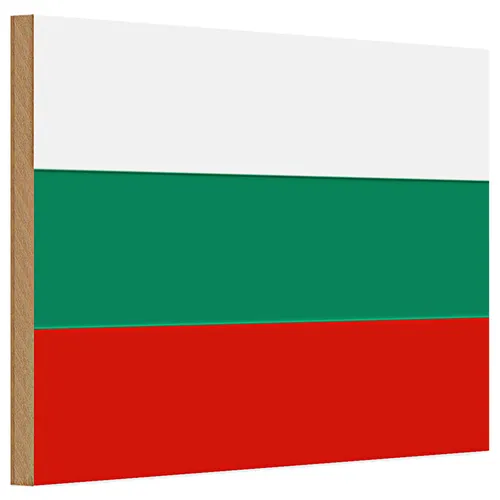 Holzschild Flagge Bulgarien 30x20cm Flag of Bulgaria