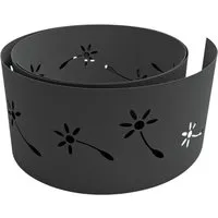 zaunzu Sichtschutz Premium Dekor Pusteblume Lasermuster Anthrazit 2,55m