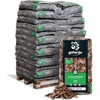 GALAMIO Rindenmulch Kiefer Grob - Palette mit 39 Stück - Rindenmulch für Garten und Landschaftsbau, ideal zur Unkrautbekämpfung und Feuchtigkeitsspeicherung.
