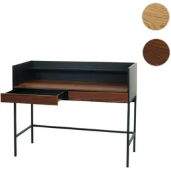 Schreibtisch HWC-J79 - Moderner Computertisch mit Schubladen - Kinderschreibtisch in Walnuss-Optik mit zwei geräumigen Schubladen, kabelmanagement und kratzfester Melaminbeschichtung für einen aufgeräumten Arbeitsplatz.