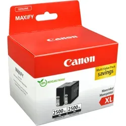 Original Canon 9254B011 PGI-2500XLBK Tintenpatrone schwarz Doppelpack - 2x2.500 Seiten, ideal für hochwertige Druckergebnisse und langfristige Nutzung