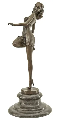 Aubaho Dekoobjekt Bronzeskulptur Tänzerin Frau nach Zach Replikat - Massive Bronzeskulptur im antiken Stil, handgefertigt und einzigartig. Ideal für die stilvolle Dekoration Ihres Wohnraums. Maße: 13 x 29 x 12 cm, Gewicht: 1 kg. Hochwertige Verarbeitung für ein beeindruckendes Erscheinungsbild.