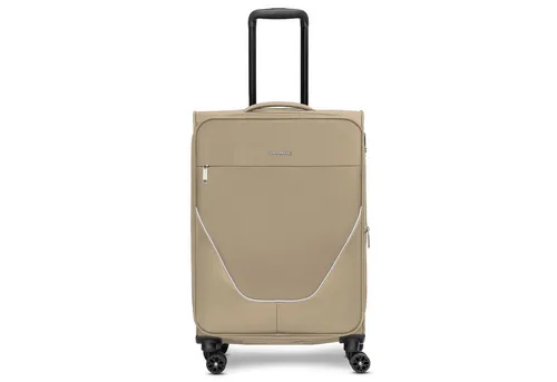 Stratic Weichgepäck-Trolley taska - Koffer mit 4 Rollen aus strapazierfähigem Polyester, erweiterbar um 3 cm und ausgestattet mit einem integrierten Zahlenschloss für zusätzliche Sicherheit.