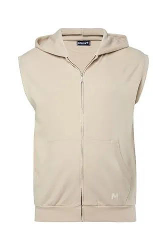 Men Plus Sweatshirt Weste mit Kapuze und Kängurutasche in Rosa 7XL - Modische Sweatshirt-Weste aus 100% Baumwolle für optimalen Tragekomfort. Ideal für lässige Outfits und vielseitig kombinierbar. Maschinenwaschbar und OEKO-TEX® zertifiziert.