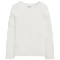 Next Langarmshirt Geripptes Langarmshirt (1-tlg) weiß 140 (10J)