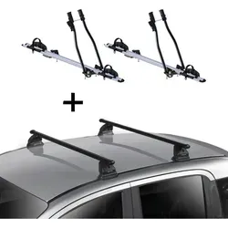 2x SAGITTAR Fahrradträger + VDP EVO Dachträger für BMW Serie 2 Coupé (F22)