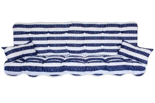 Kühnemuth Auflagekissen Set für Hollywoodschaukeln - Sitzkissen in 180x50 cm, mit weichem Flocken Weichschaum für höchsten Komfort und ideal für entspannte Stunden im Garten.
