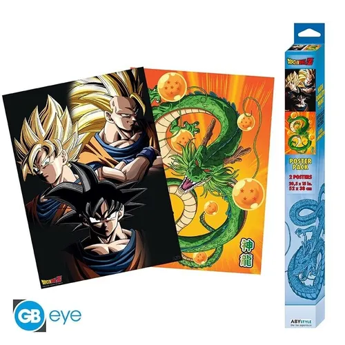 DRAGON BALL - Set 2 Poster Chibi 52x38 - Goku & Shenron