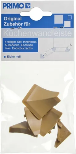 Primo Zubehörset für Wandanschlußleiste Eiche Hell von Primo
