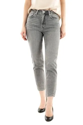ONLY Jeanshose Damen, Medium Grey Denim, 28W / 32L - Jeans mit hoher Taille, bequemer Straight Fit und vorderen Taschen, ideal für lässige Outfits und jeden Anlass.