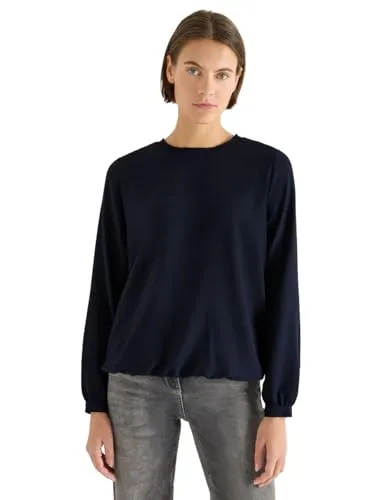 Cecil Damen Bluse mit Smock-Ausschnitt - Elegante Damenbluse mit Rundhalsausschnitt und Smockstruktur. Der elastische Saum und die langen Ärmel mit Bündchen sorgen für perfekten Tragekomfort. Ideal für vielseitige Outfits.
