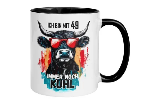 Momentals Tasse 49. Geburtstag Mann Frau – 49 und immer noch Kuhl – Männer Frauen, Beidseitiger Druck · Links- & Rechtshänder · Spülmaschinenfest