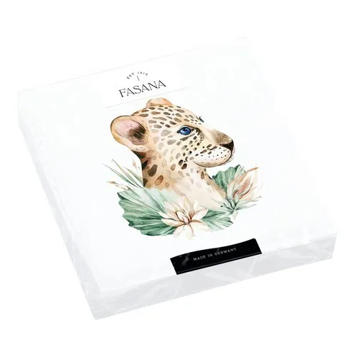 Servietten Tropical Leopard Leopard Tiere Afrika Exotisch Blätter 33x33cm 20