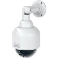 Basi CCD Kamera-Attrappe KA 302 mit Rotem Blinklicht nach IP23 Geprüft inkl. Befestigungsmaterial und Aufklebbares Warnschild 1000-0302