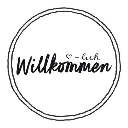 Servietten Sprüche Willkommen im Kreis als Tischdeko. Papierservietten mit Motiv. Auch für Decoupage und Serviettentechnik 33x33cm 20