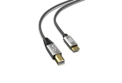 JAMEGA USB C auf USB B Druckerkabel Scannerkabel Datenkabel HP Canon Dell USB-Kabel, USB-A Stecker, USB-B Stecker, (200 cm)