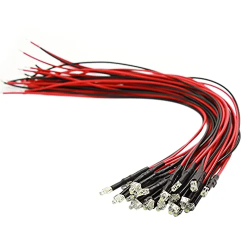 Evemodel 20Stk. Vorverdrahteter 1,9 mm hell weiß LED-beleuchtungssatz 12V ~ 18V NEU L1219W-20-EU