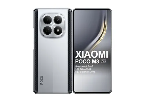 POCO M8 5G Smartphone mit 8GB RAM und 256GB Speicher - Modernes 5G-Smartphone mit leistungsstarkem Qualcomm Snapdragon 6 Gen 3, 5520mAh Akku für lange Laufzeiten und 50MP Kamera für beeindruckende Fotos.
