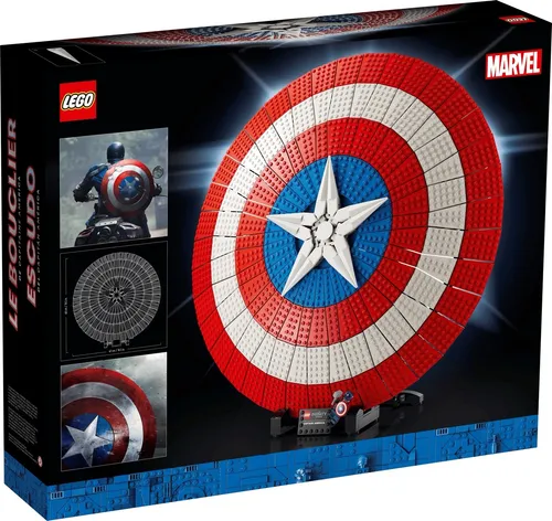 LEGO Marvel™ Super Heroes 76262 - 3.128-teiliges Modell von Captain Americas legendärem Schild, ideal zum Bauen und Ausstellen für Erwachsene