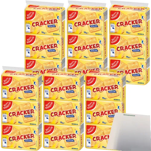 Gut&Günstig Cracker gesalzen 6er Pack 18x75g Packung usy Block