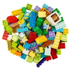 LEGO® DUPLO® Steine Sondersteine Bunt Gemischt NEU! - 50 bunte DUPLO Elemente in verschiedenen Formen, ideal für kreative kleine Baumeister ab 18 Monaten. Fördert spielerisch Kreativität und Fingerfertigkeit.