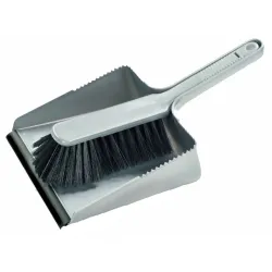 haug bürsten KG Haug Kehrgarnitur eckig, mit Lippe und Besenkamm, silber metallic 18632