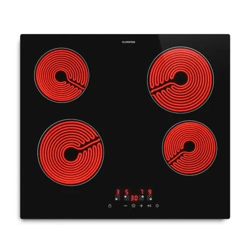 Klarstein Elektro-Kochfeld 4-Zonen Schwarz 59 cm