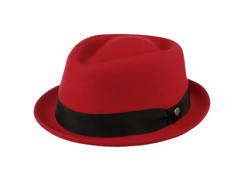 LIERYS Classic Porkpie Wollfilzhut – Wasserabweisend und Knautschbar - Stilvoller Wollfilzhut für Damen und Herren, hergestellt in Italien. Wasserabweisend und knautschbar, ideal für Sommer und Winter. Hochwertige Verarbeitung für besten Tragekomfort.