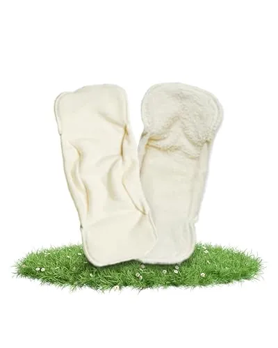 Hinzling Allround Saugeinlage Newborn 30 x 13,5 cm – Stoffwindel Einlagen aus Bio Baumwolle – Waschbare Windeleinlagen Baby – Saugstarke und auslaufsichere Einlage für Tag & Nacht