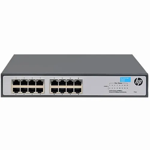 HP Enterprise OfficeConnect 1420 16G Switch - Gigabit, PoE+ und geräuscharm - Server-Zubehör mit 16 Gigabit-Ports, PoE+ für IP-Geräte und lüfterlosem Design für geräuscharmen Betrieb, ideal für Büros.