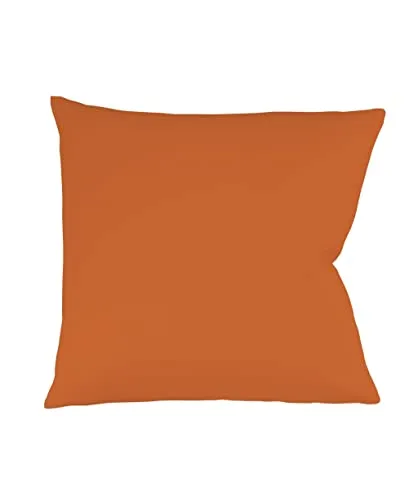 sleepling Satin Kissenbezug, Kissenhülle aus 100% seidig weicher Baumwolle, Bezug Zierkissen, Sofakissen, Kissen, 60 Grad, Ökotex 100, Made in EU, 40 x 40 cm, Terra