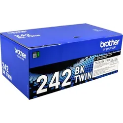 Brother Toner TN-242BKTWIN schwarz 2 - Originaltoner mit hoher Kapazität für bis zu 5.000 Seiten, ideal für Brother Drucker