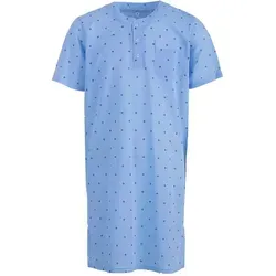 Lucky Nachthemd Nachthemd Kurzarm - Raute blau M