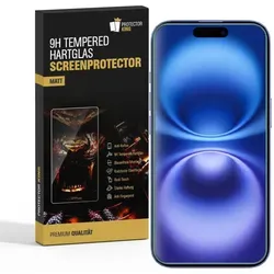 1x 9H Panzerglas für iPhone 16 matt Anti-Reflex entspiegelt echtes Tempered Glass Panzerfolie Displayschutz Schutzglas Schutzfolie Screen-Protector