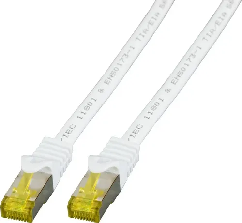 EFB Elektronik EFB-Elektronik Patch-Kabel RJ-45 M bis M 1.5 m 6.5 mm S/FTP CAT 7 Kabel / 6a Anschlüsse halogenfrei geformt ohne Haken weiß (MK7001.1,5W)