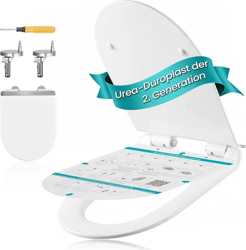 SONGMICS WC-Sitz D-Form mit Absenkautomatik