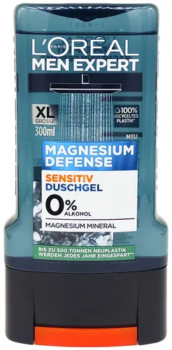 Loreal MEN Duschgel MAGNESIUM DEFENSE 300ml Sensitiv Shower Gel reinigt sanft