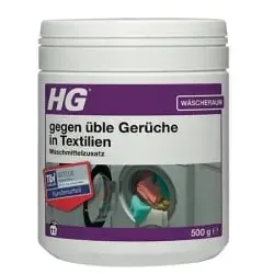 HG International B.V. HG gegen üble Gerüche in Textilien - Fleckenbehandlung, effektiver Waschmittelzusatz zur gezielten Entfernung unangenehmer Gerüche aus Textilien, ideal für Sportkleidung und mehr.